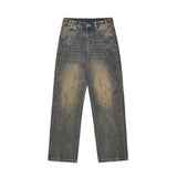 American Style Wash Personality Denim Trousers Men