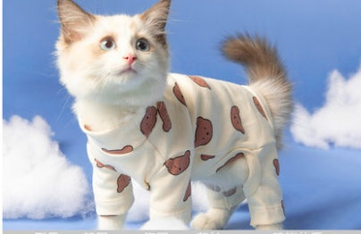 Clothes Ins Puppet Cat British Short Cat Cat Anti-hair Shed Four-legged Clothing Hairless