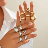 Alloy Simple Bracelet Ring Geometric Design Fashion