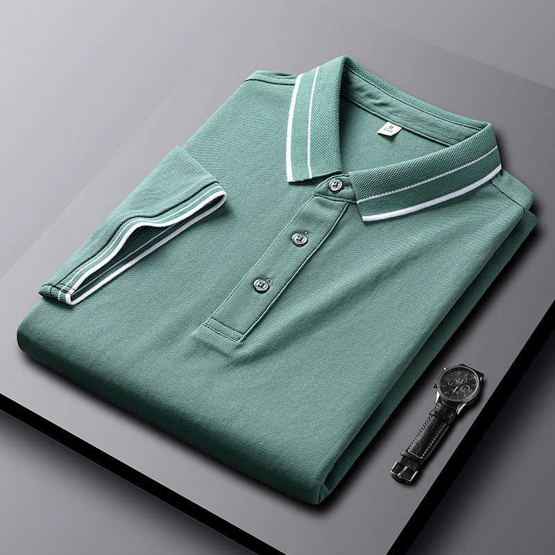 Summer Lapels Short-sleeved T-shirt Men's Slim Fit Casual Polo Shirt