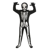 Halloween Children Skull-shaped White Ghost Bone Character Cosplay Clothes