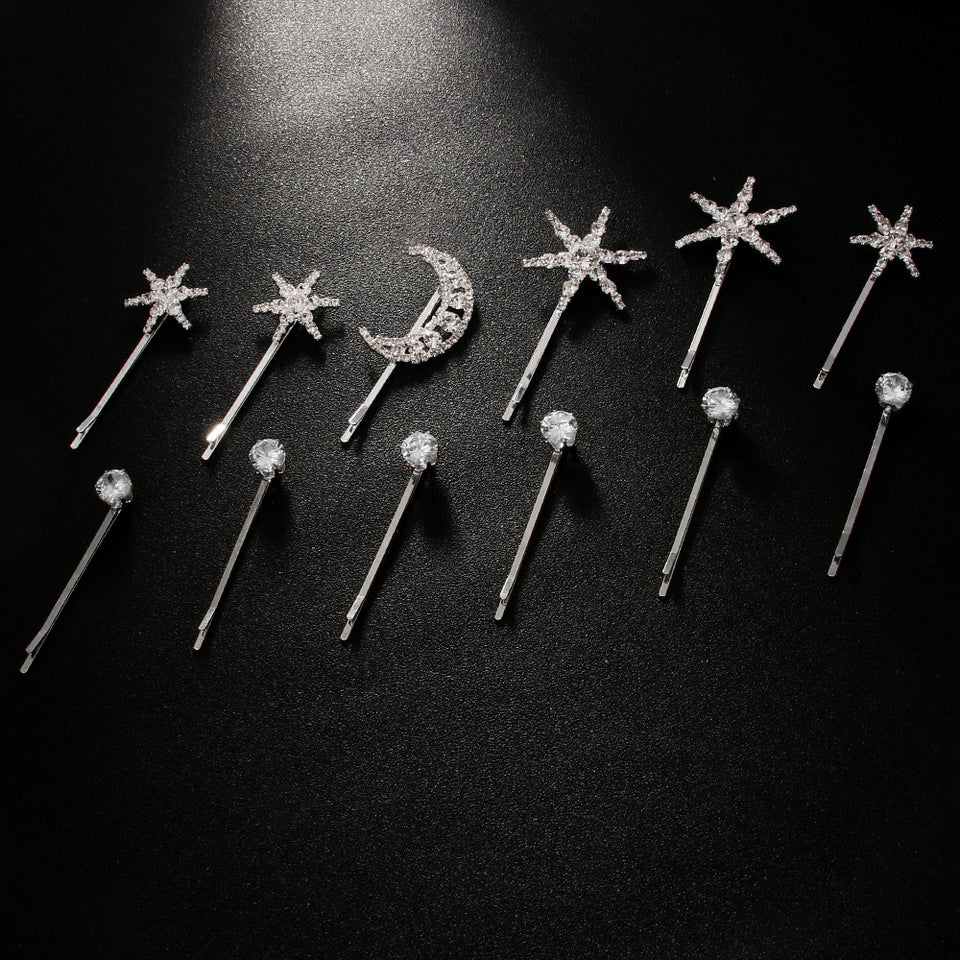 Star Hairpin Cute Trumpet Rhinestone Bobby Pin