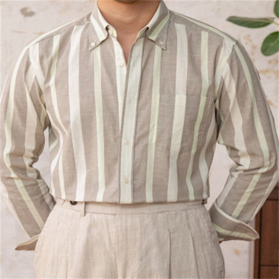 Men's Breathable All-match Concealed Buttoned Pointed Collar Shirt
