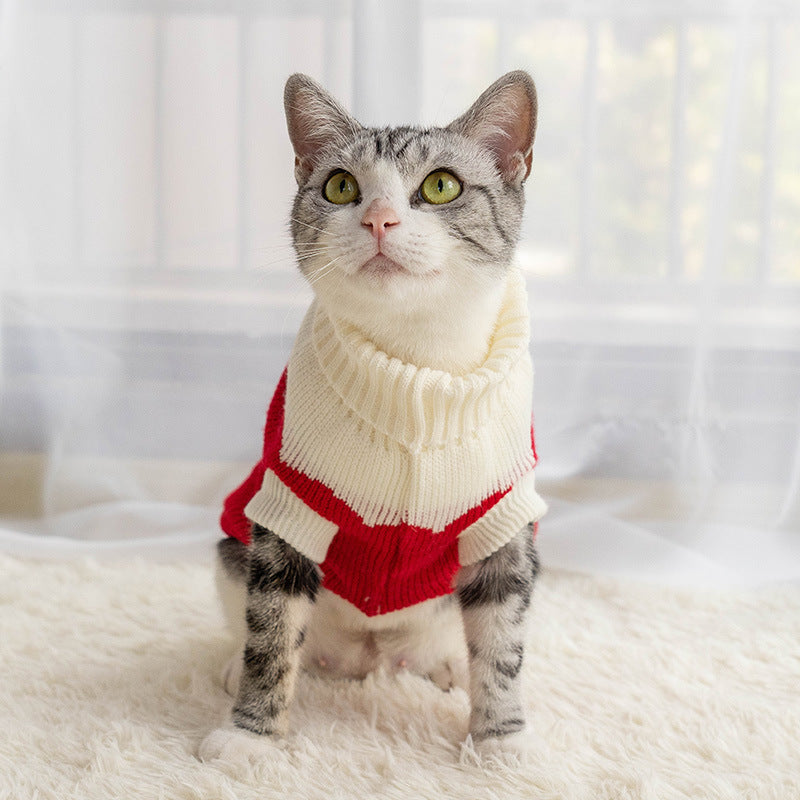 Puppy cat clothes anti-hair fall and winter clothes to keep warm