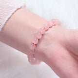 Women's Bracelet Ross Quartz Strawberry Quartz Single Ring