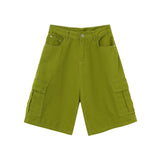 Denim Summer New Straight Wide-leg Workwear Denim Shorts Men's Loose Leisure All-matching Shorts