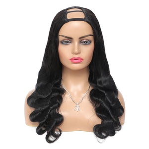 Creative Big Wave Mid-seam Human Wigs Headgear