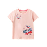 Malwee Girls' Short-sleeved T-shirt New Summer Children's T-shirt Top European And American Children Clothes Children's Clothing