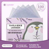 Face Oil-absorbing Sheets Face 100 Pieces Fragrance Portable Removable Box