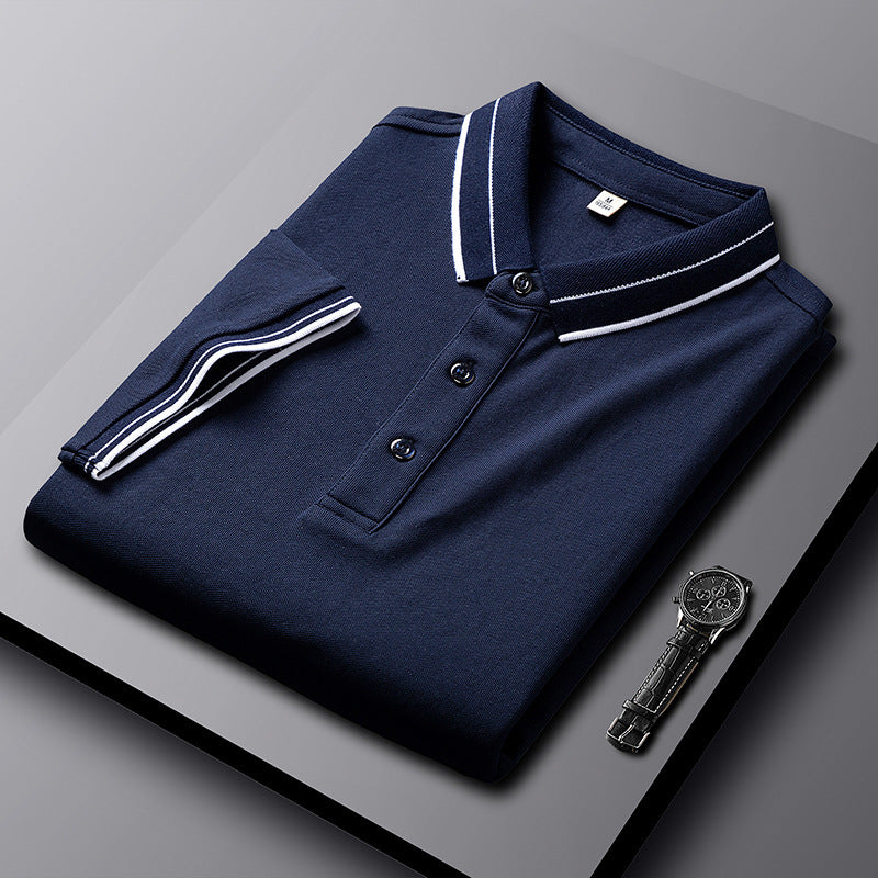 Summer Lapels Short-sleeved T-shirt Men's Slim Fit Casual Polo Shirt