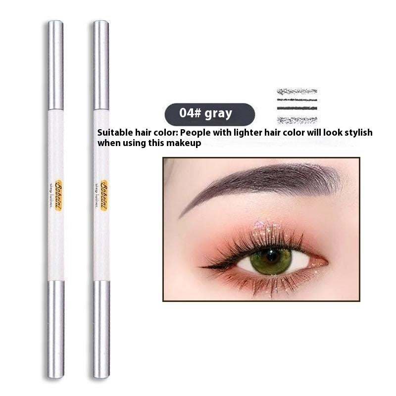 Double-headed Eyebrow Pencil Waterproof And Sweat-proof Durable