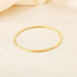 18K Vacuum Vapor Plating Gold Plain Ring Bracelet