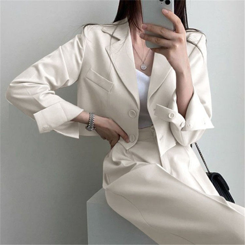 Suit Western Style Youthful-looking Small New Two-piece Suit Suit Suit High Waist