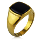 Fashion Simple Tigereye Ring Titanium Steel Ring LR924