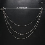 Multi-layer Backless Back Chain Women's Diamond-embedded Simple Body Chains