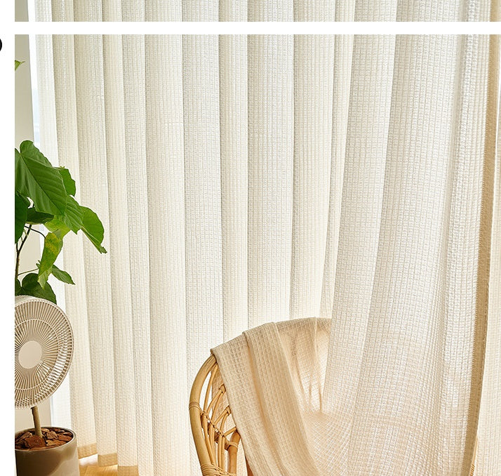 Tawny Gauze Curtain Living Room Bedroom Balcony Through Light
