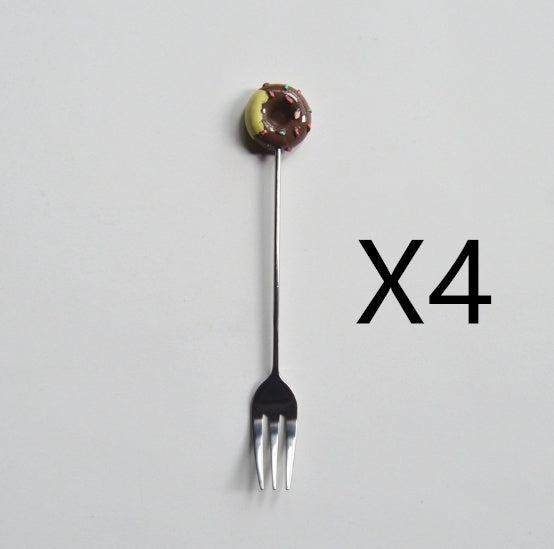 Doughnut cutlery fork spoon