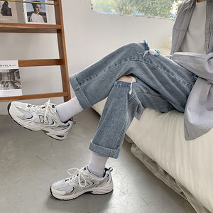 Loose Straight Spring American Retro Jeans Men