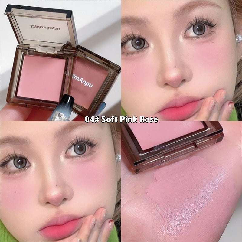 Daimanpu Monochrome Ice Night Square Blusher White Matte Nude