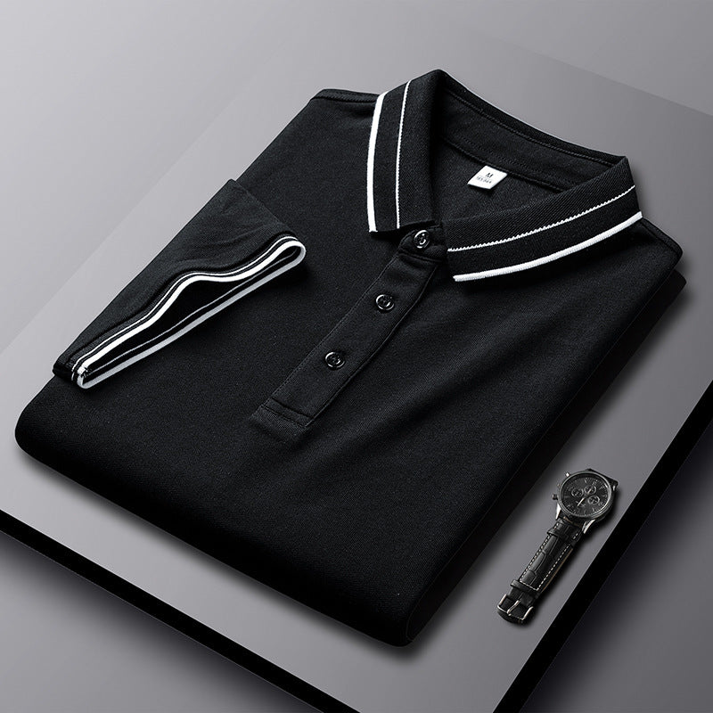 Summer Lapels Short-sleeved T-shirt Men's Slim Fit Casual Polo Shirt