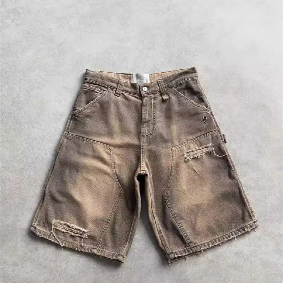 Fashion Work Clothes Men's And Women's Denim Shorts
