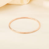 18K Vacuum Vapor Plating Gold Plain Ring Bracelet