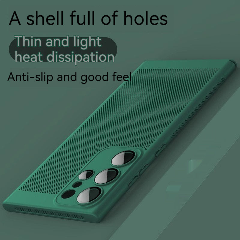 Applicable To S23ultra Phone Case S23 Honeycomb Heat Dissipation S22 All-inclusive Drop-resistant S22ultra Silicone Transparent S21 Magnetic Suction Frameless Note20ultra Ultra-thin Note10