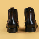 Men's Retro Cowhide Winter High Top Leather Shoes