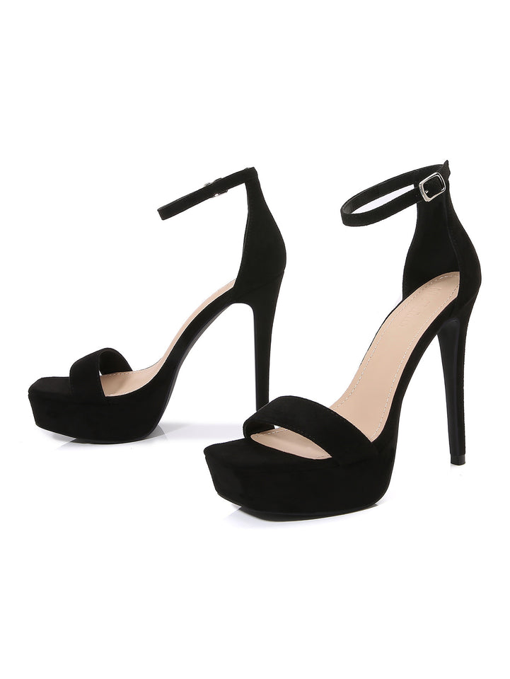 Square Toe Stiletto Heel High Heel Shoes With Bag Heel Fashion Sandals