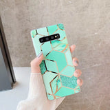 Electroplated mosaic marbled case