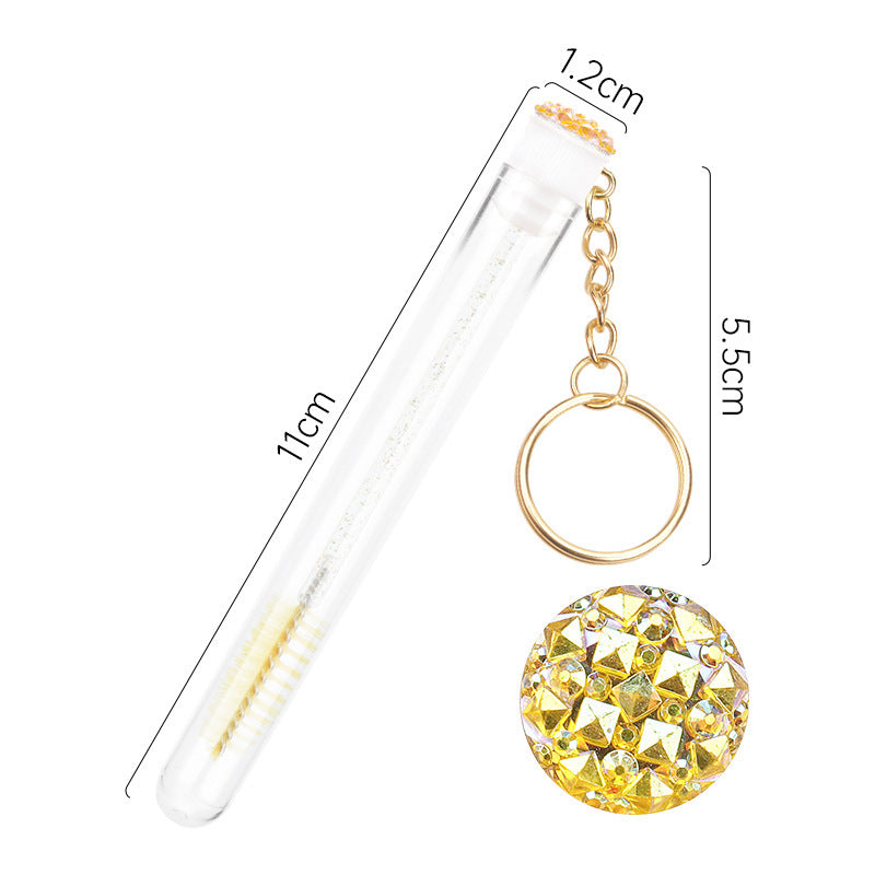 Grafting Mascara Brush Gold Buckle Tube Crystal Rod With Drill