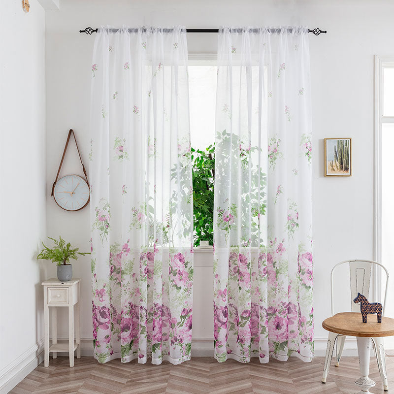 Mesh Curtains Bedroom Light Transmission Decorative Curtain