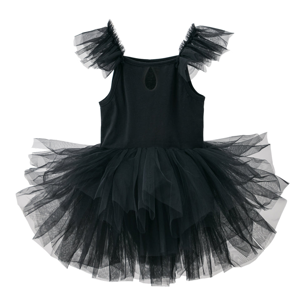 Girls' Dancing Leaf Clothing Mesh Gymnastics Clothes Children Sky Blue Practice Skirt
