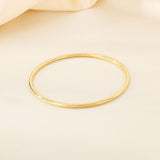 18K Vacuum Vapor Plating Gold Plain Ring Bracelet