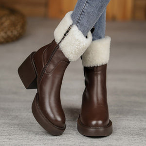 Fashion Thick Heel High Heel Women Boots