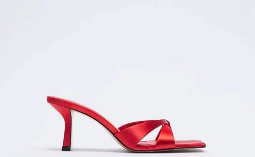 Satin High-heeled Temperament Sandals Women Stiletto New