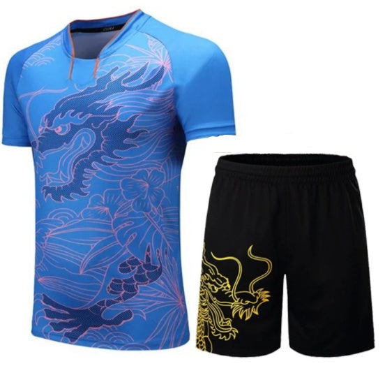 Men's And Women's Same Quick-drying Sports Jersey Dragon Print Dress Competition Team Uniform