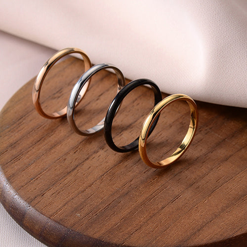 Simple Stylish Glossy Ring Simple Bracelet