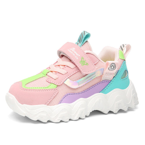 New Girls Running Shoes Fashion Chunky Sneakers For Children