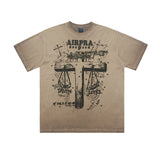 Printed Cotton Short-sleeved T-shirt Men's And Women's Bottoming Shirt Autumn And Winter