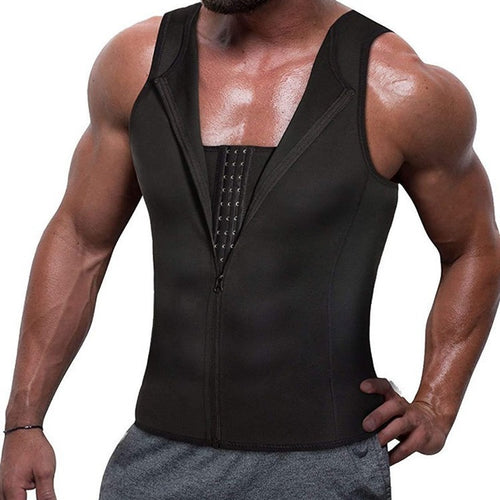 European And American Men's Sauna Clothes Belly Contracting Vest Sports Vest