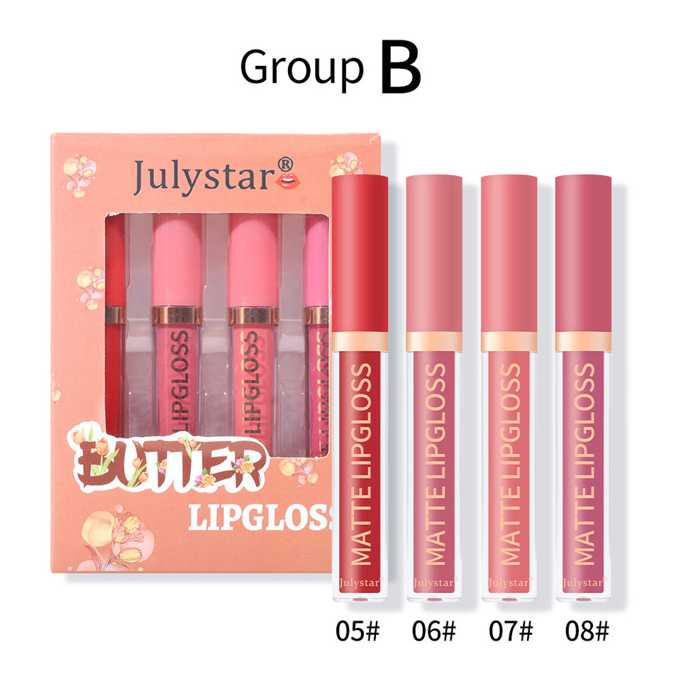 Pearlescent Long-lasting Moisturizing Lip Gloss Sets Of Water Mirror