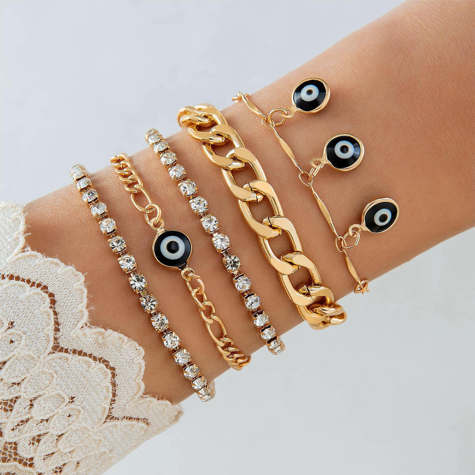 Women's Fashion Personalized Multi-layer Twin Bracelet