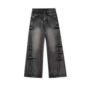 Washed Worn Jeans Men's Loose