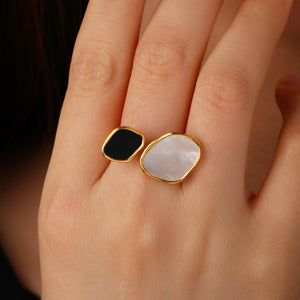 Cold Style Open Square Fashionable High-grade Ring For Women