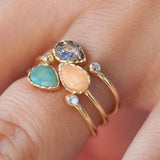 Korean Style Irregular Open Ring Temperament Drop-shaped