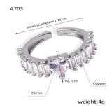 European And American Wedding Heart-shaped Series Ring Colored Gems Design Sense