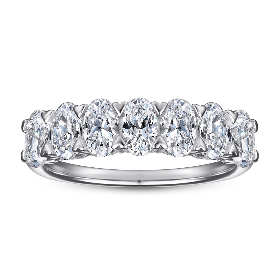 925 Silver Ring Zircon Ring Gang Drill Temperament Diamond Ring