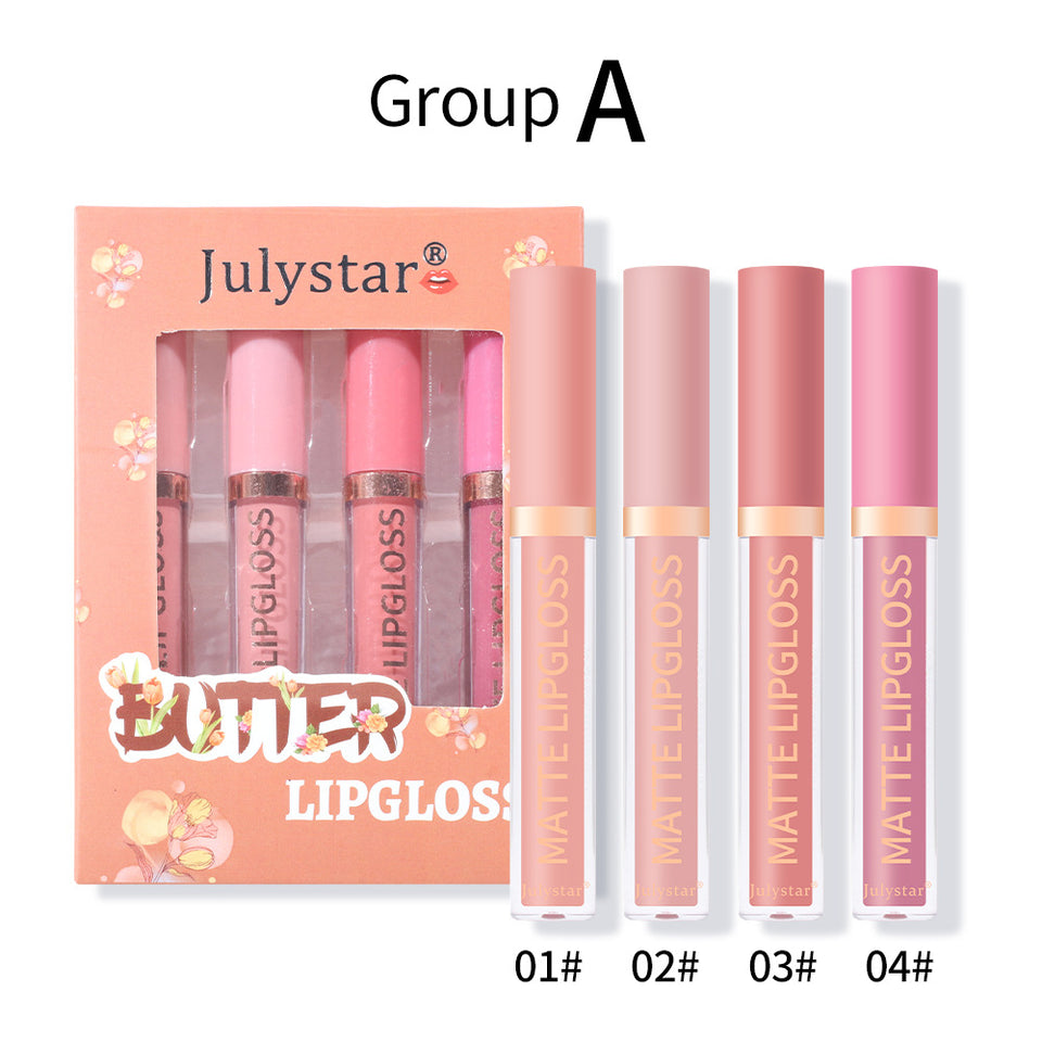 Pearlescent Long-lasting Moisturizing Lip Gloss Sets Of Water Mirror