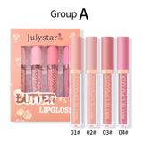 Pearlescent Long-lasting Moisturizing Lip Gloss Sets Of Water Mirror